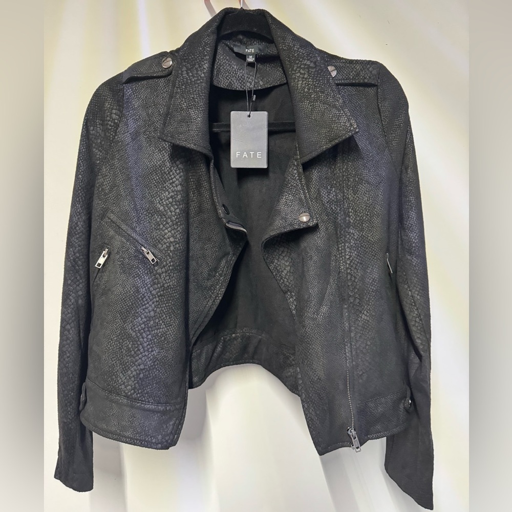 NEW WITH TAGS - Fate - Moto Jacket - Snake Detail - Size M